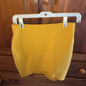 Mustard Yellow Pencil Skirt